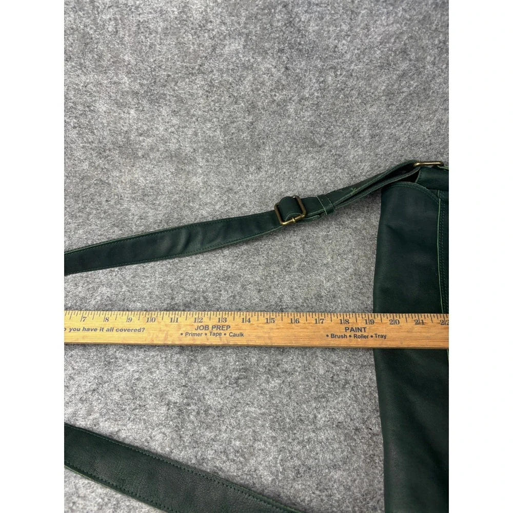 Antonio Valeria Messenger Bag Mens Large Green Leather Crossbody Satchel